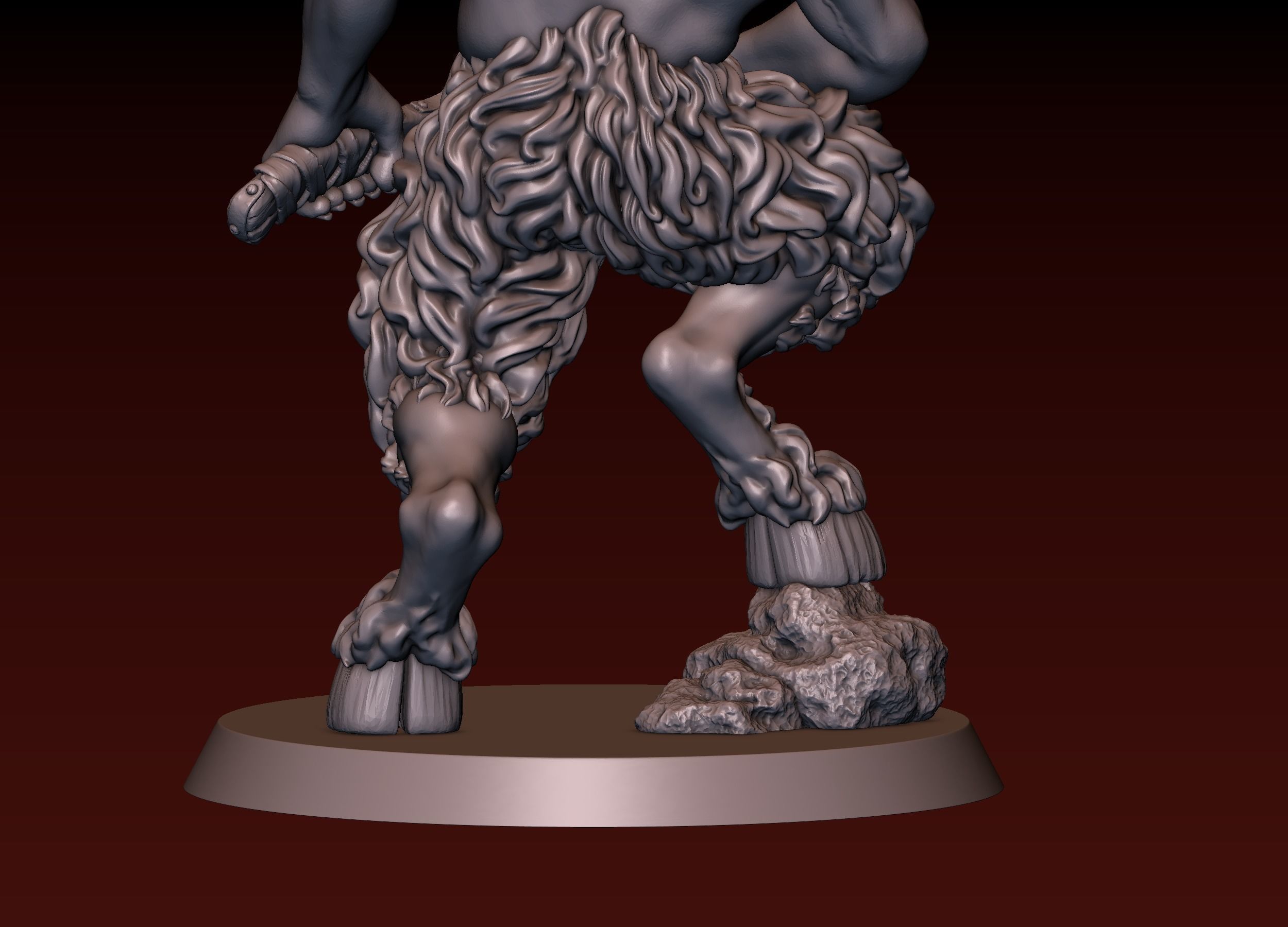Satyr statue of greek god 3D print model_17