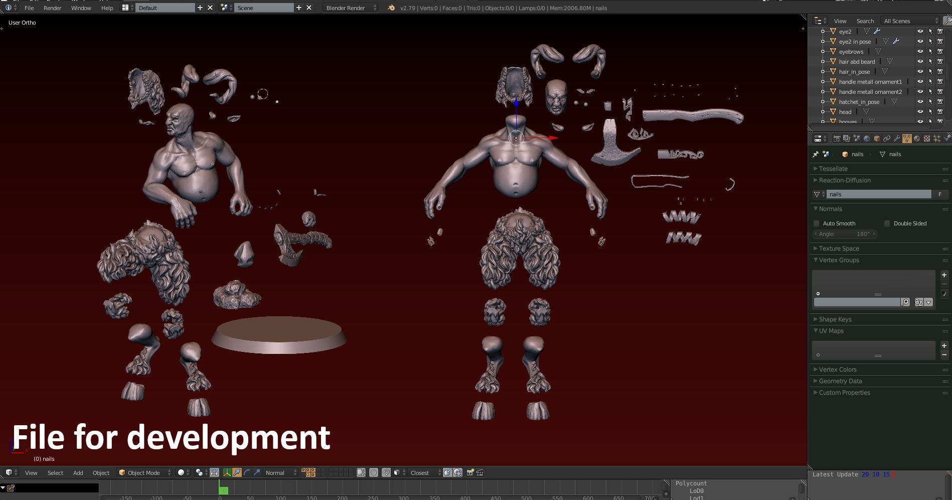 Satyr statue of greek god 3D print model_43