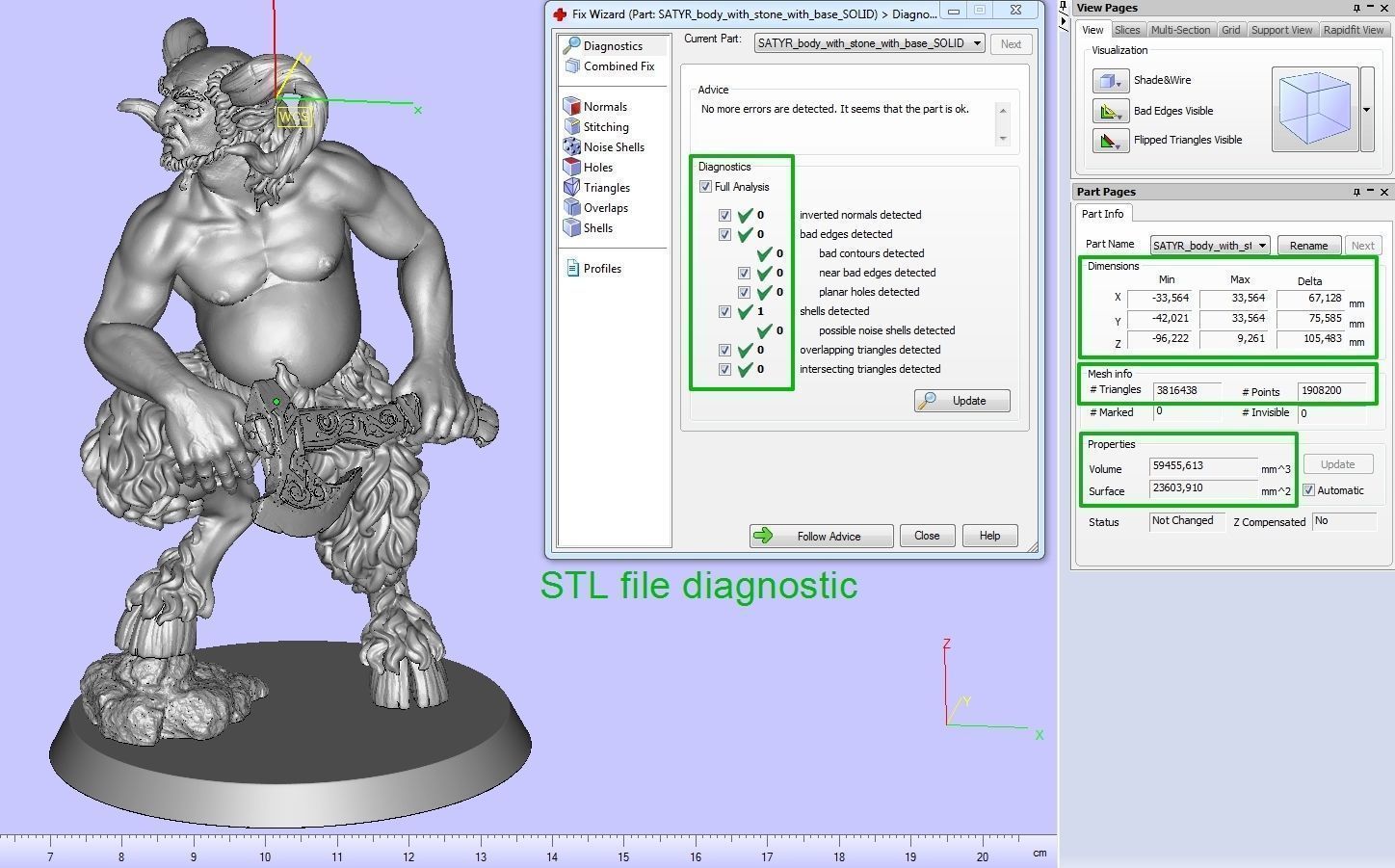 Satyr statue of greek god 3D print model_34