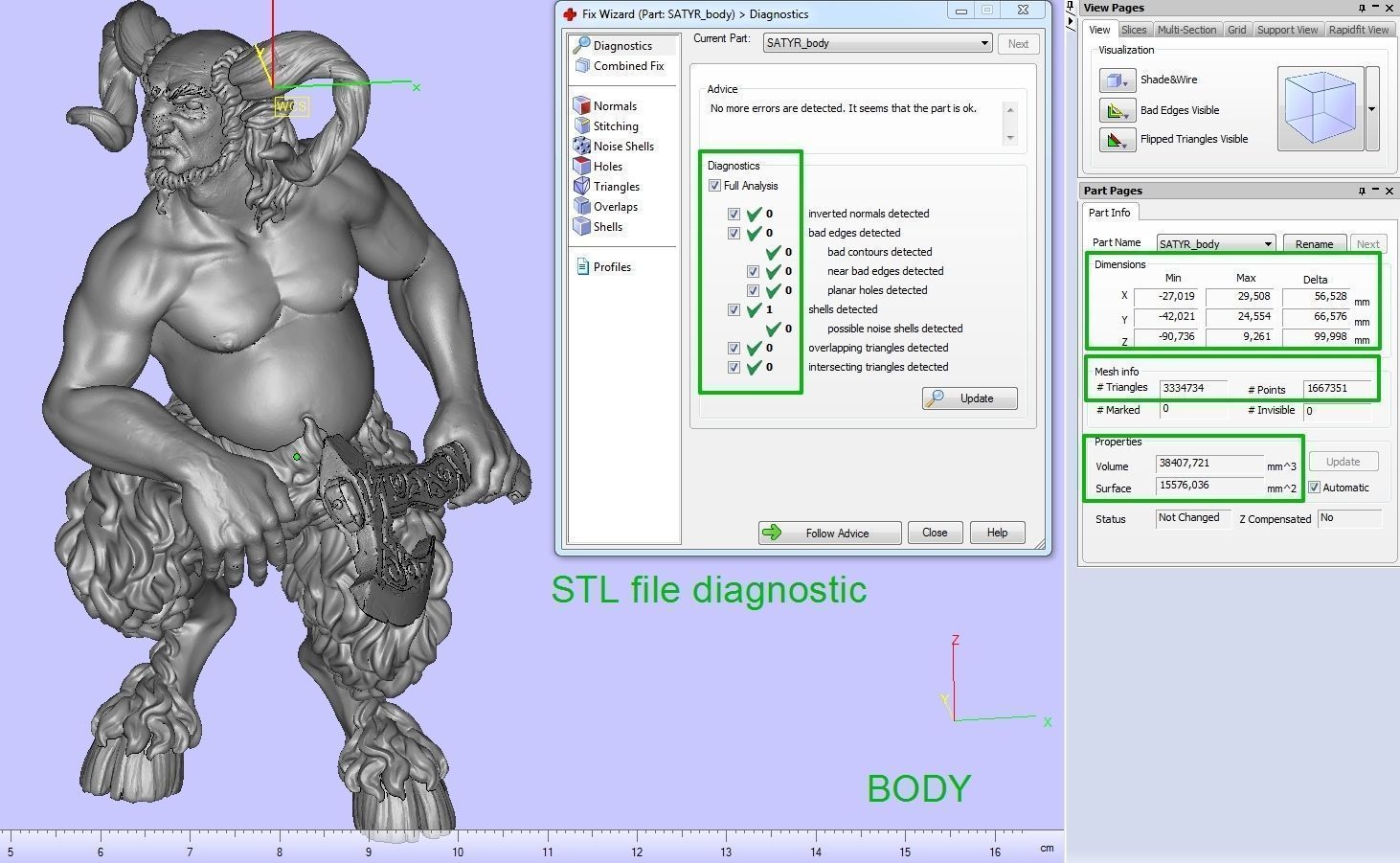 Satyr statue of greek god 3D print model_36