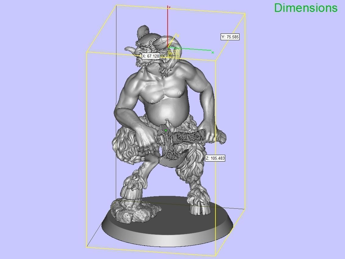 Satyr statue of greek god 3D print model_35