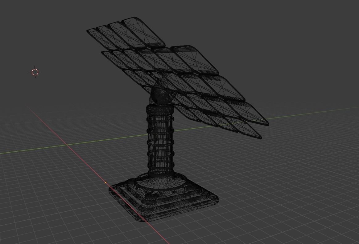 Scifi Solar Panel  3D model_4