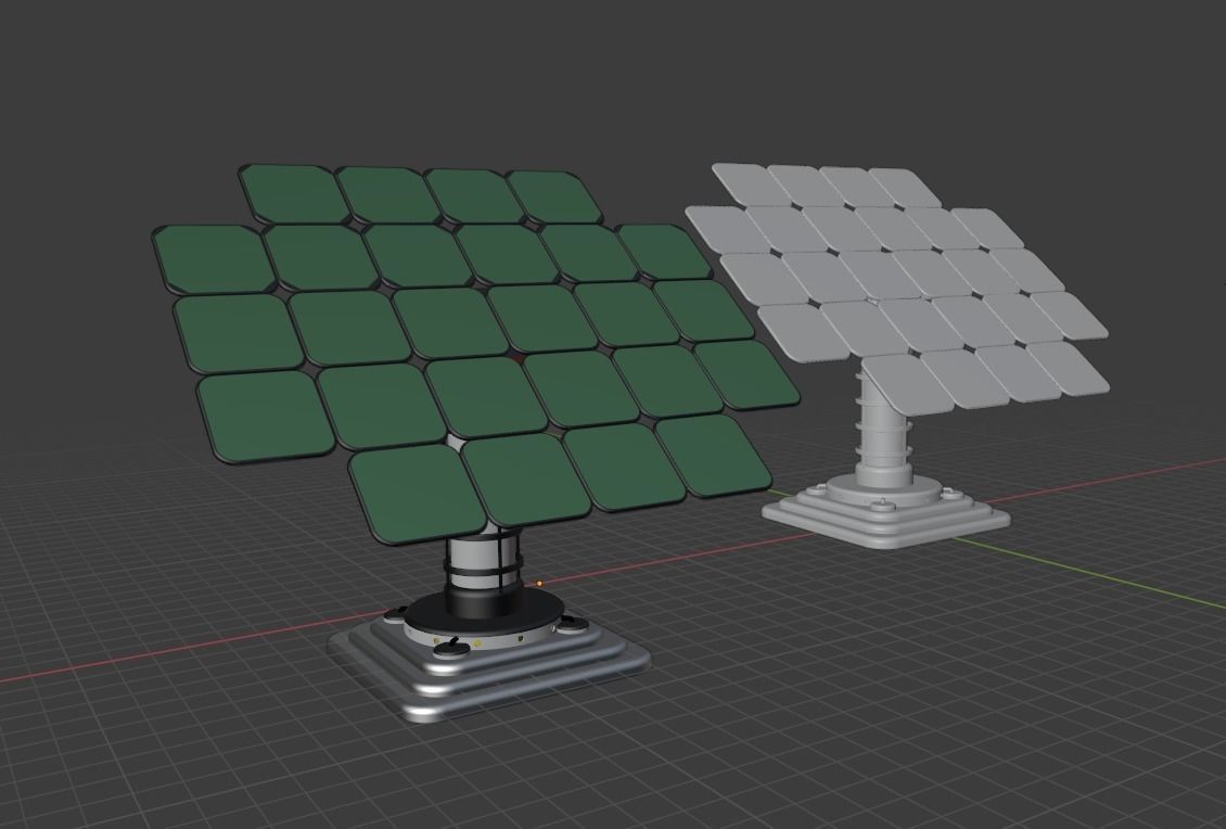 Scifi Solar Panel  3D model_3