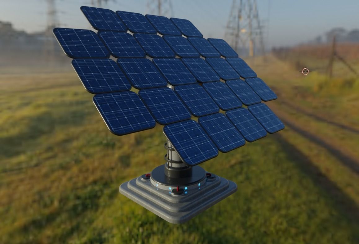 Scifi Solar Panel  3D model_1