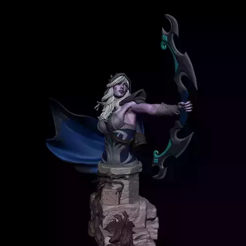 Drow Ranger Dota 2 Statue 3D Print Model 3D print model