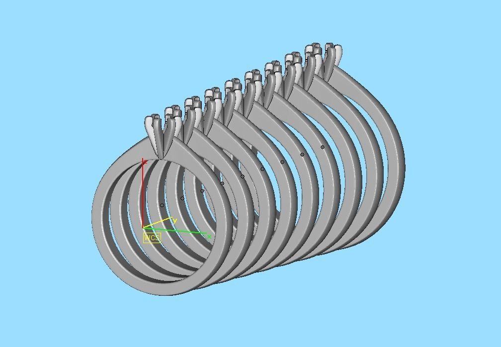 Six-Prong Petite Engagement ring with 3mm Stone 3dmodel 3D print model_11