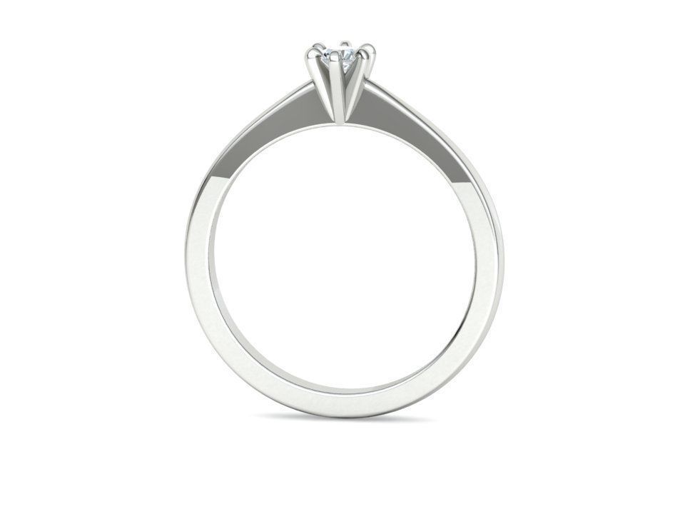 Six-Prong Petite Engagement ring with 3mm Stone 3dmodel 3D print model_18