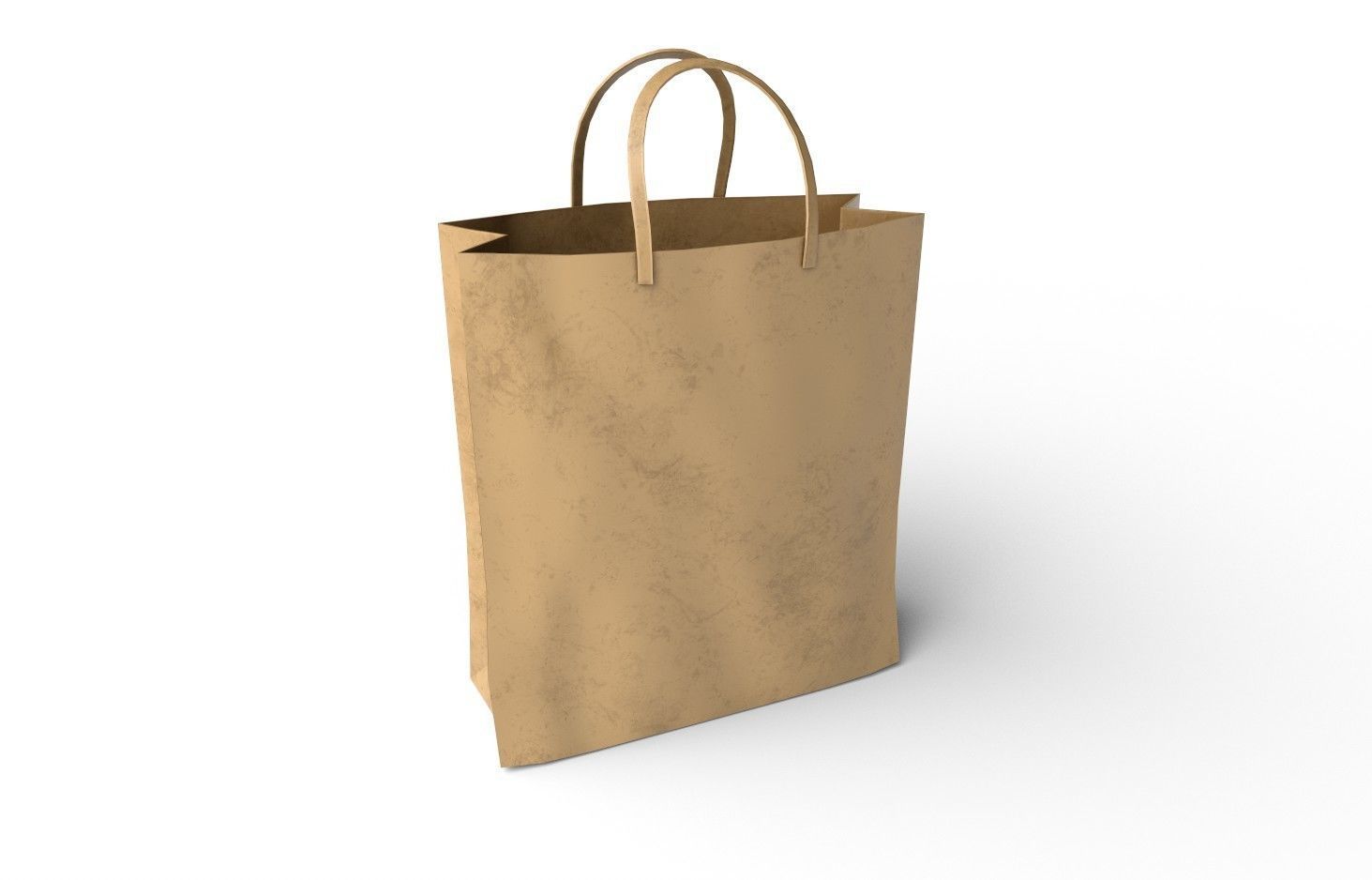 PaperBag01 paper shopping bag Low-poly 3D model_1