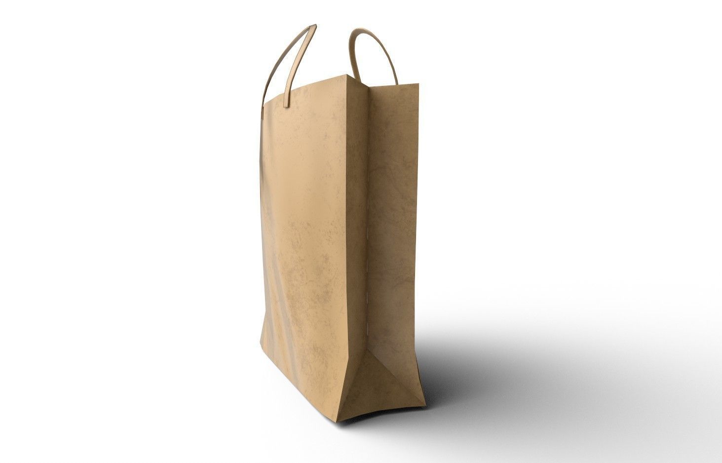 PaperBag01 paper shopping bag Low-poly 3D model_4