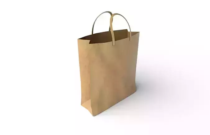 PaperBag01 paper shopping bag Low-poly 3D model