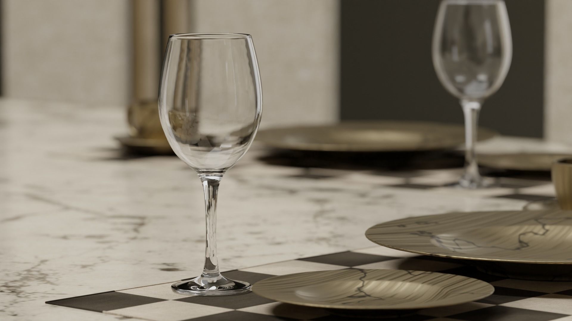 Dining Table 02 Low-poly 3D model_16