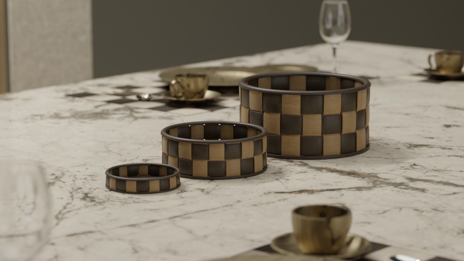 Dining Table 02 Low-poly 3D model_19