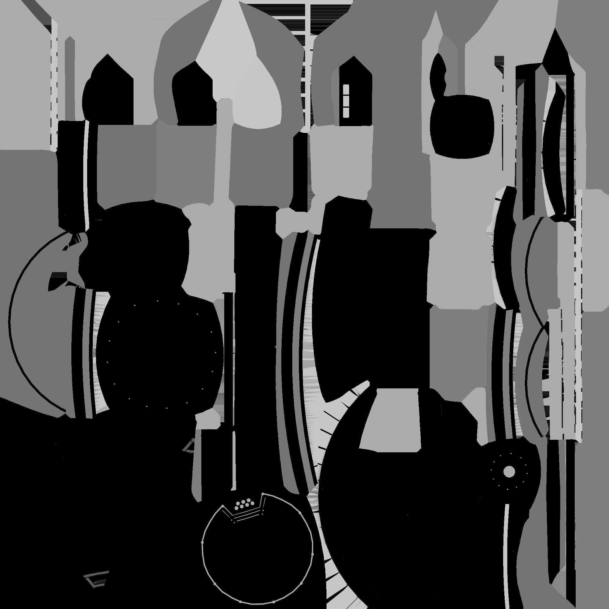 SciFi Facility D01 White Blue - Sci Fi Exterior Design Low-poly 3D model_26