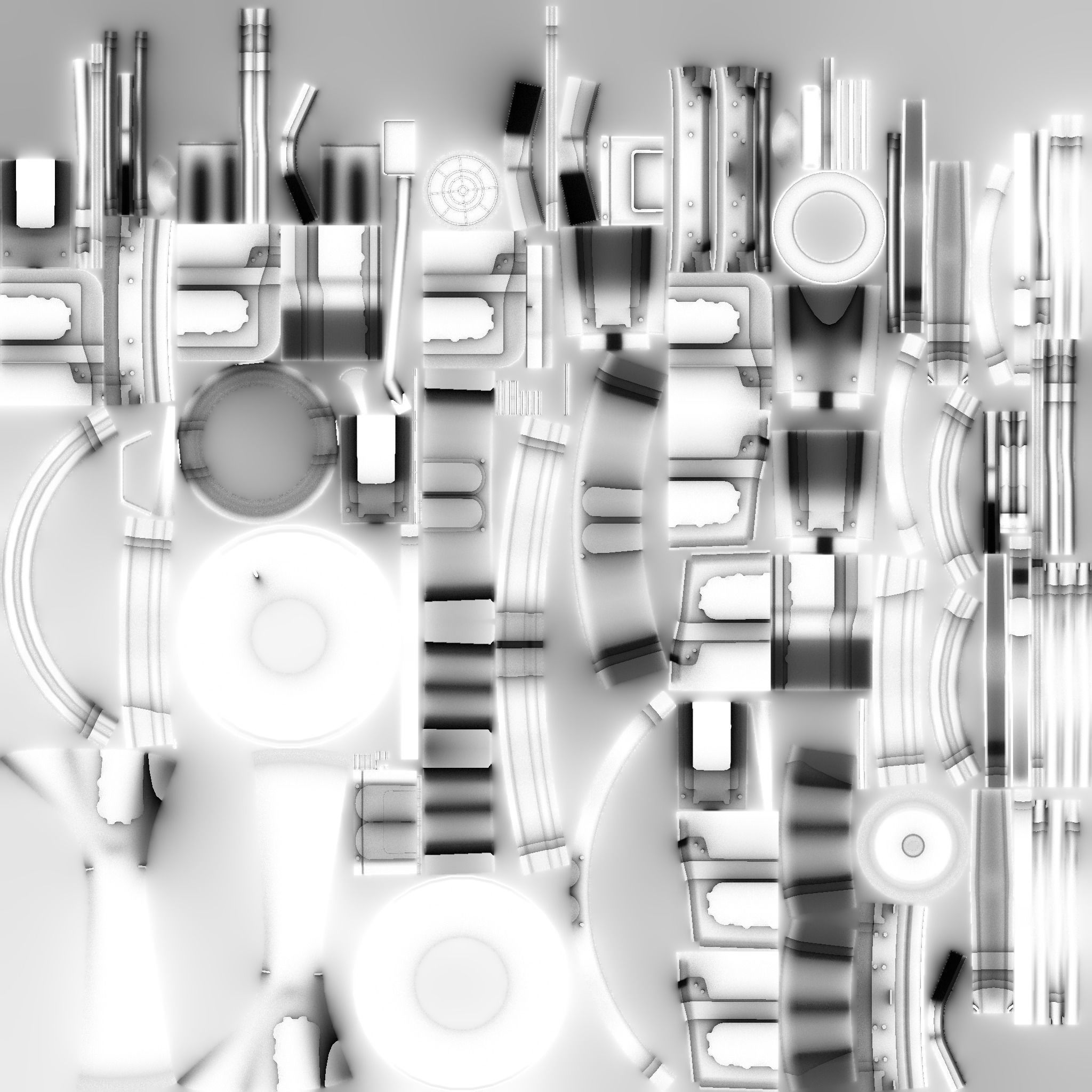 SciFi Facility D02 White Gray - Sci Fi Exterior Design Low-poly 3D model_20