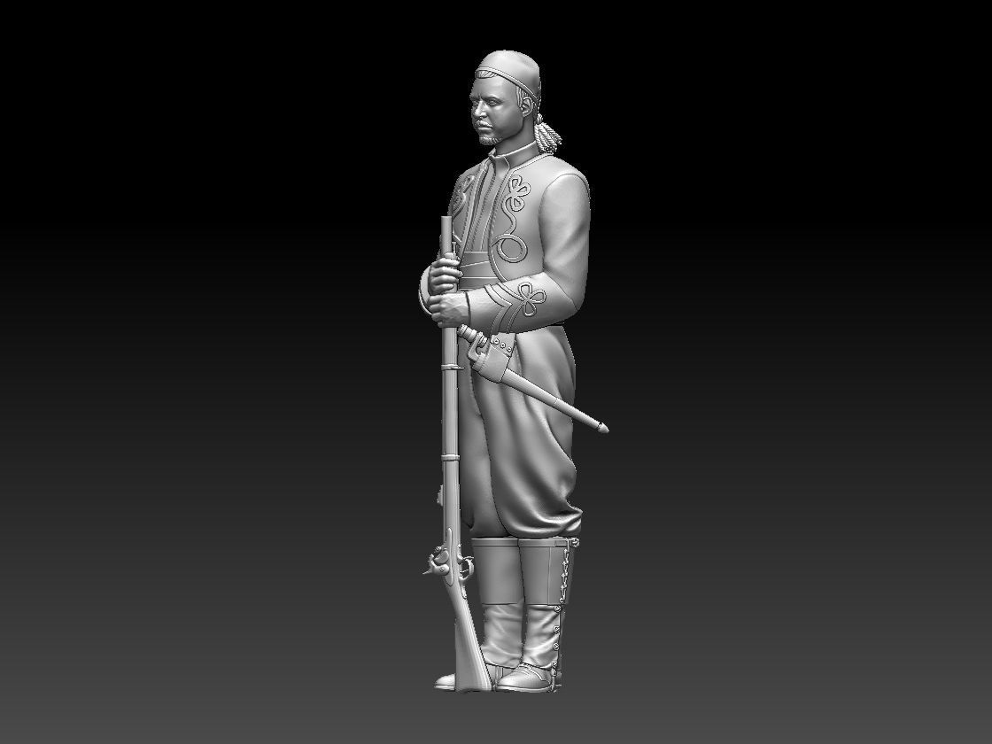Zouave pair of soldiers 3D print model_51