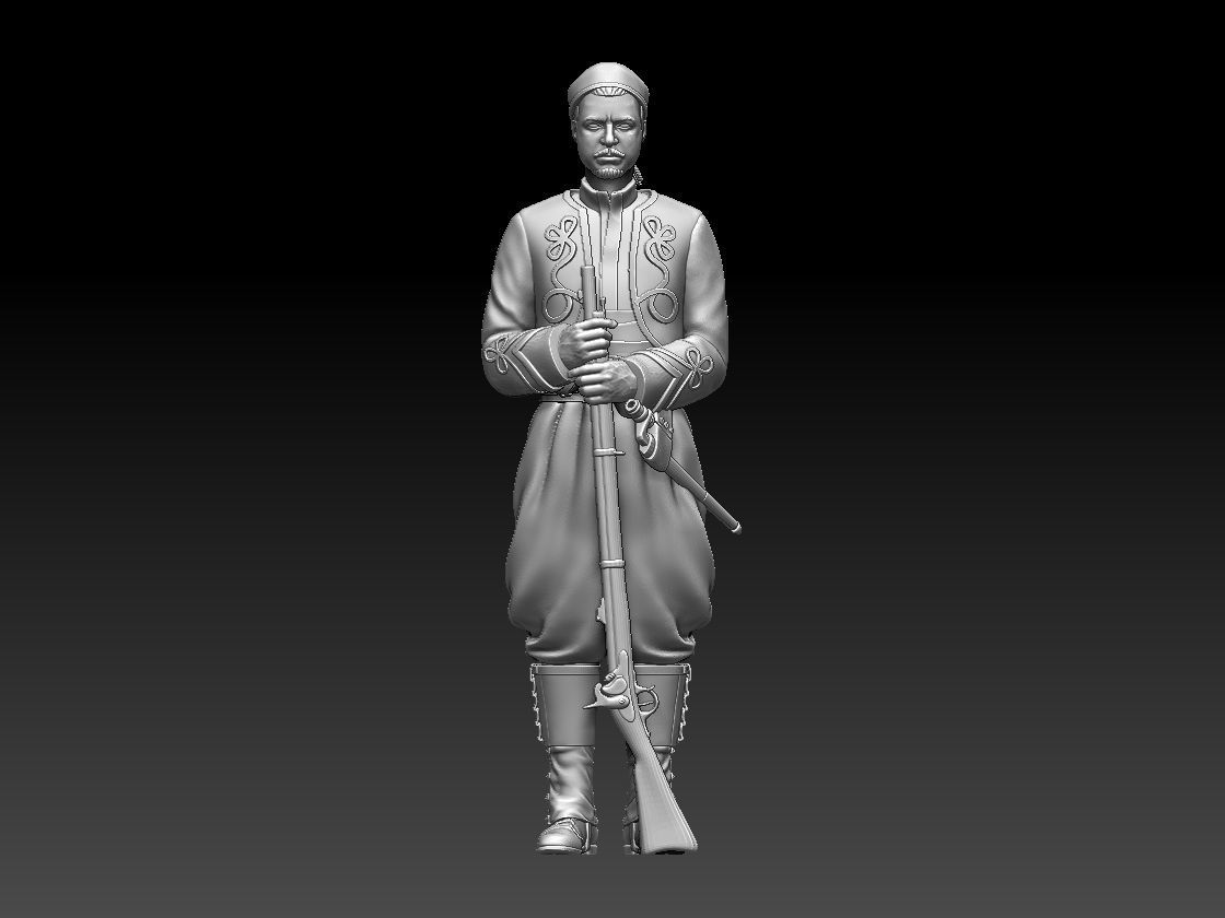Zouave pair of soldiers 3D print model_16