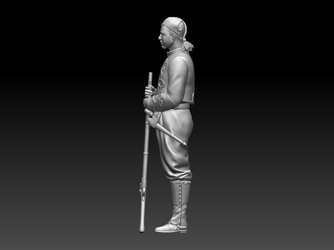 Zouave pair of soldiers 3D print model_18