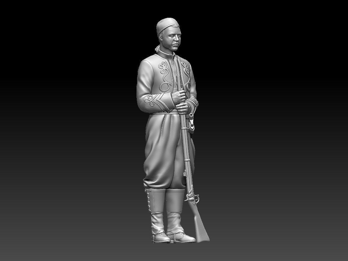 Zouave pair of soldiers 3D print model_41