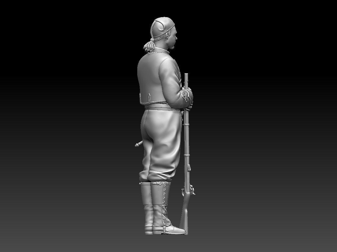Zouave pair of soldiers 3D print model_37