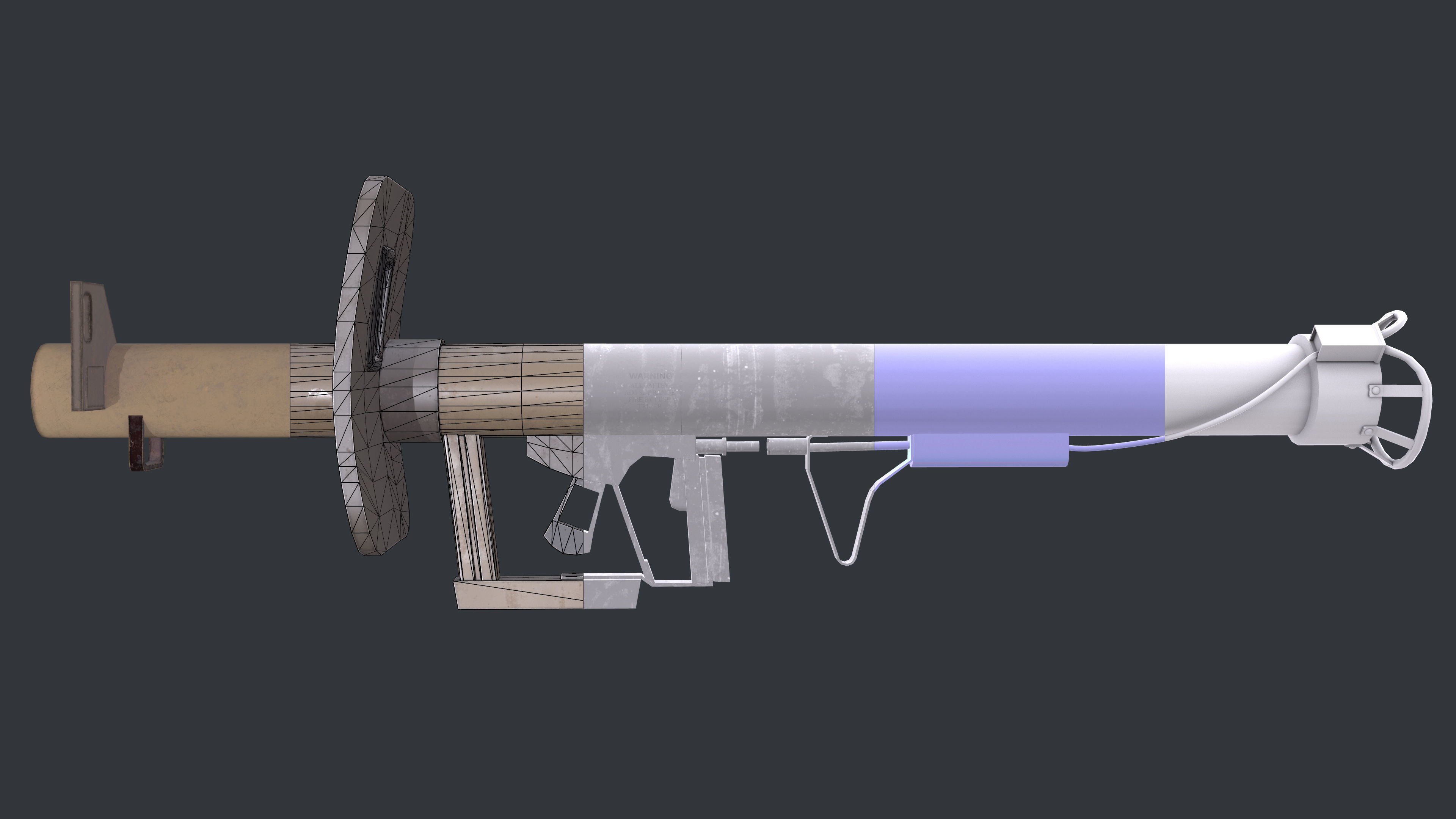 Rocket Launcher Game Ready 7   Low-poly 3D model_7