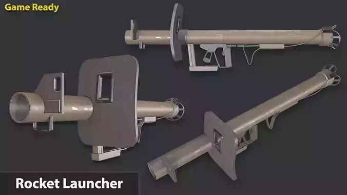 Rocket Launcher Game Ready 7   Low-poly 3D model