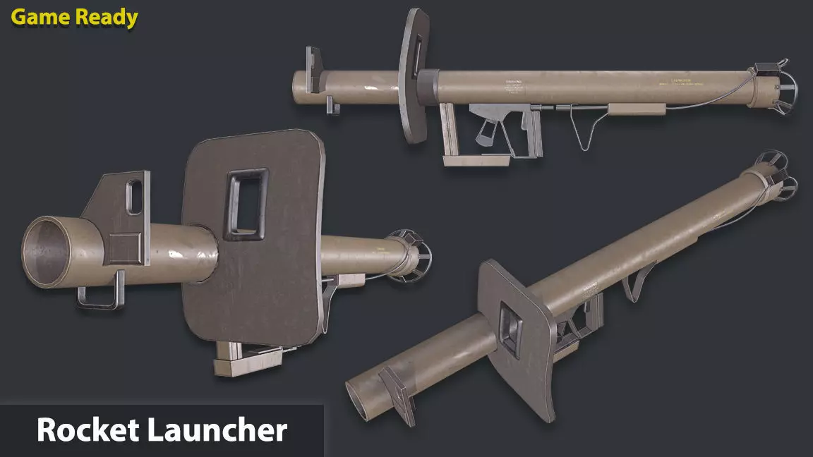 Rocket Launcher Game Ready 7   Low-poly 3D model_0