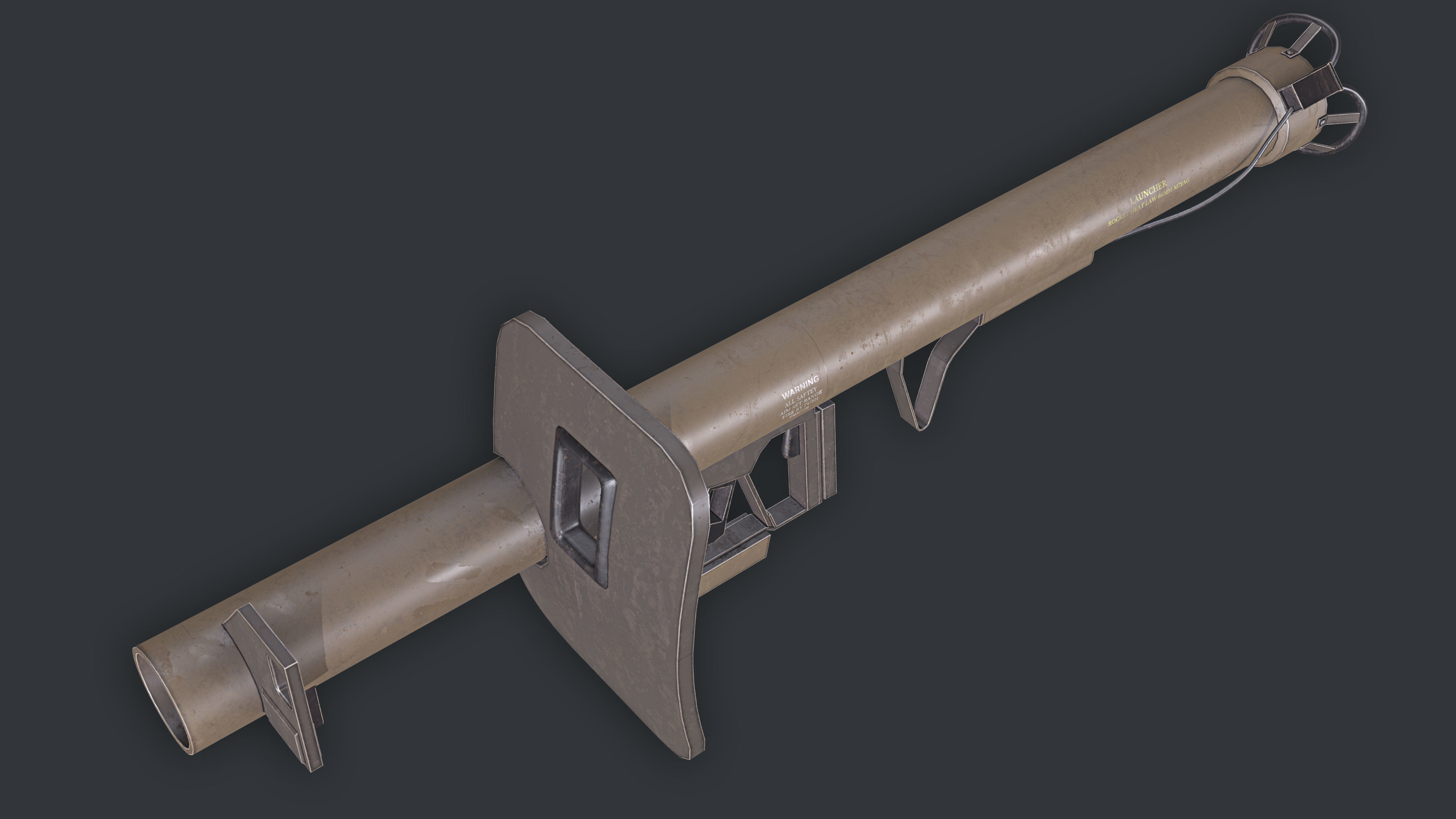Rocket Launcher Game Ready 7   Low-poly 3D model_4