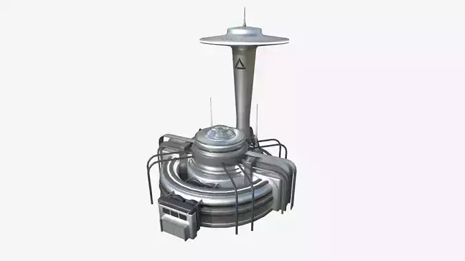 SciFi Facility D08 Metallic - Sci Fi Exterior Design Low-poly 3D model