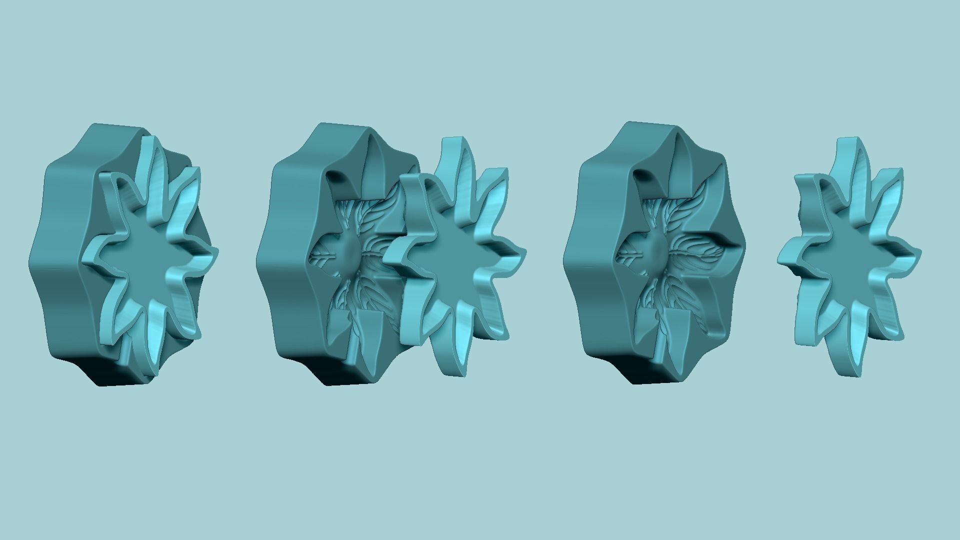 Tropicalia Flower - Molding Arrangement Foundry Craft 3D print model_8