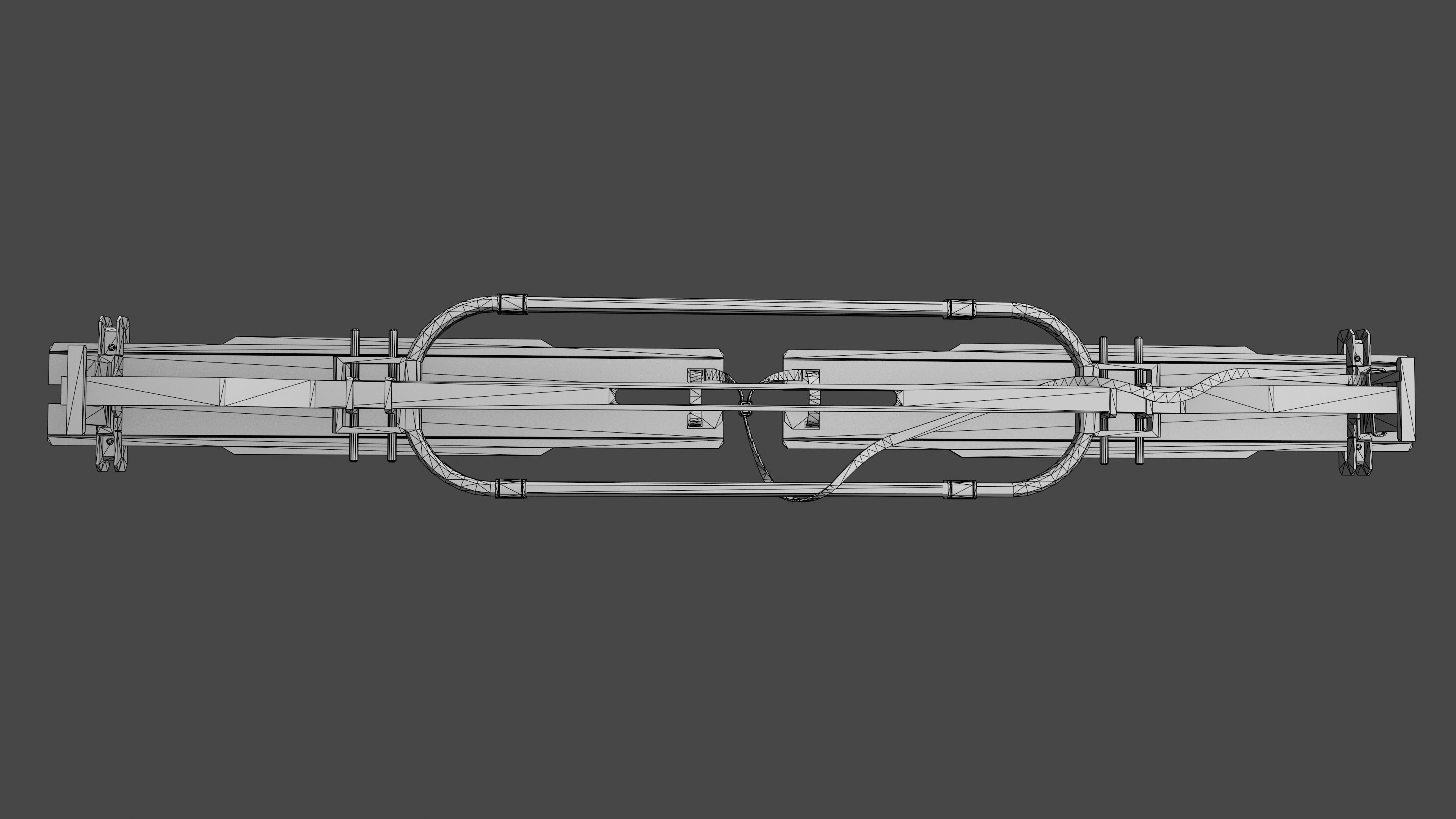 Cyberpunk reflector Lamp Low-poly 3D model_15