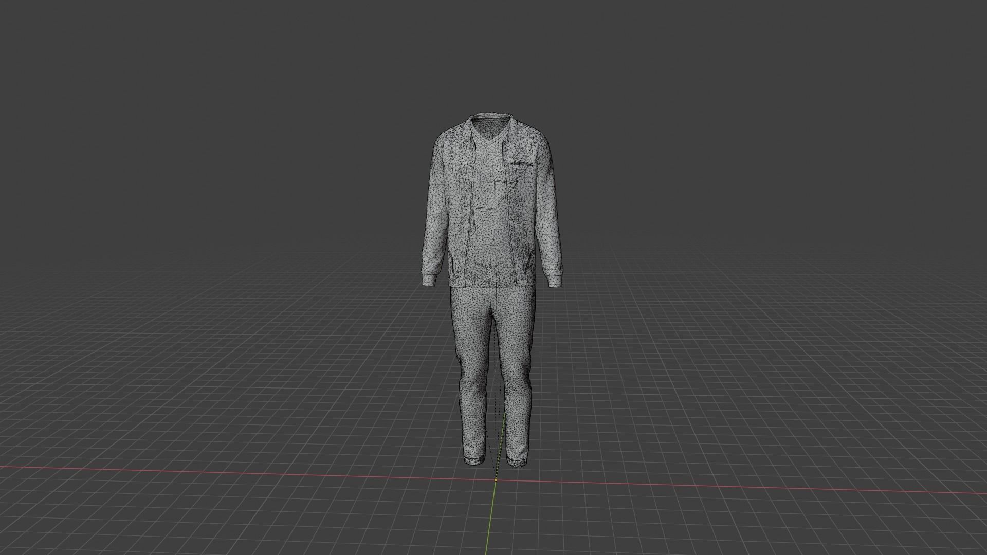 Man Clothes Low-poly 3D model_8