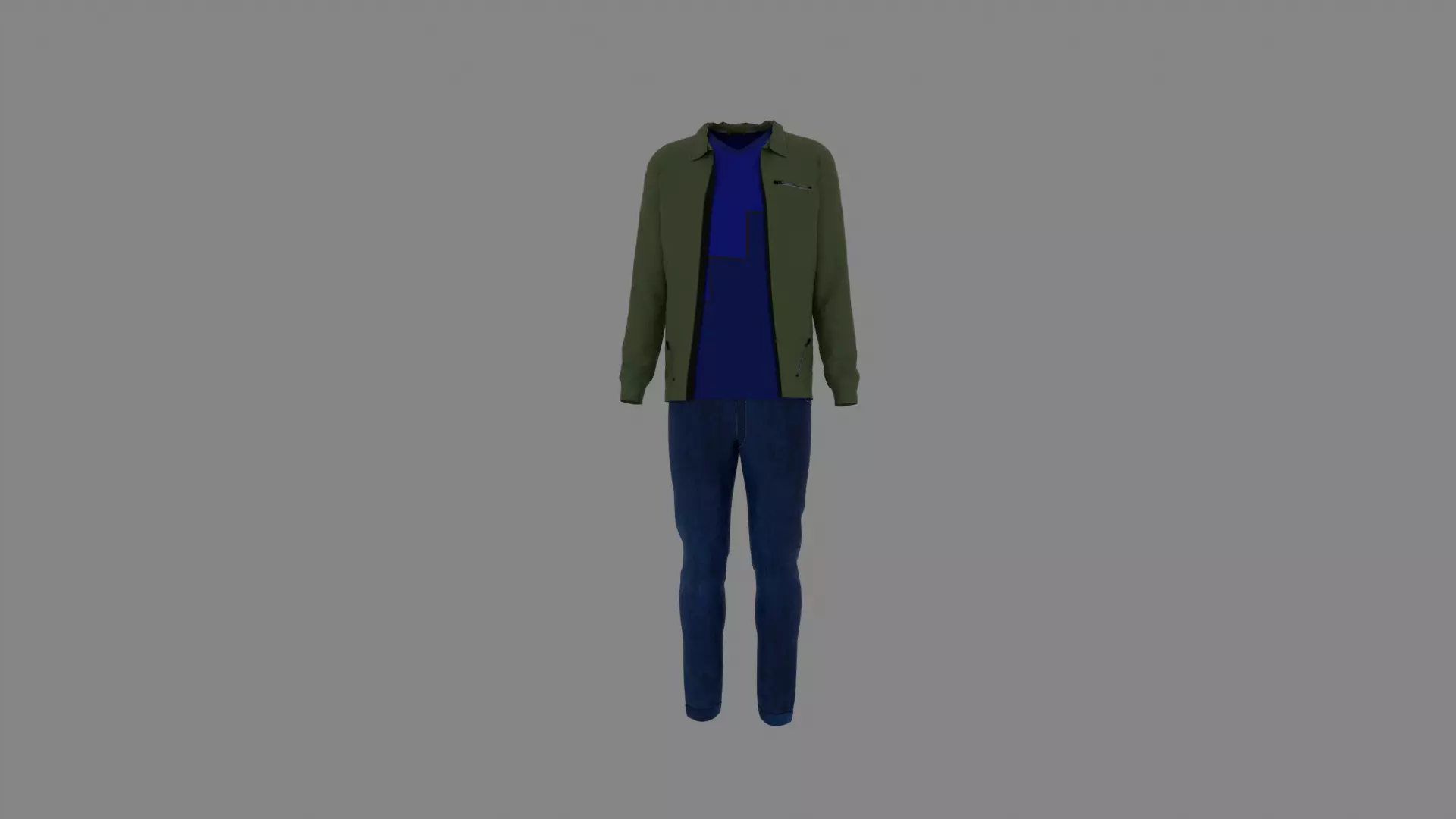 Man Clothes Low-poly 3D model_0