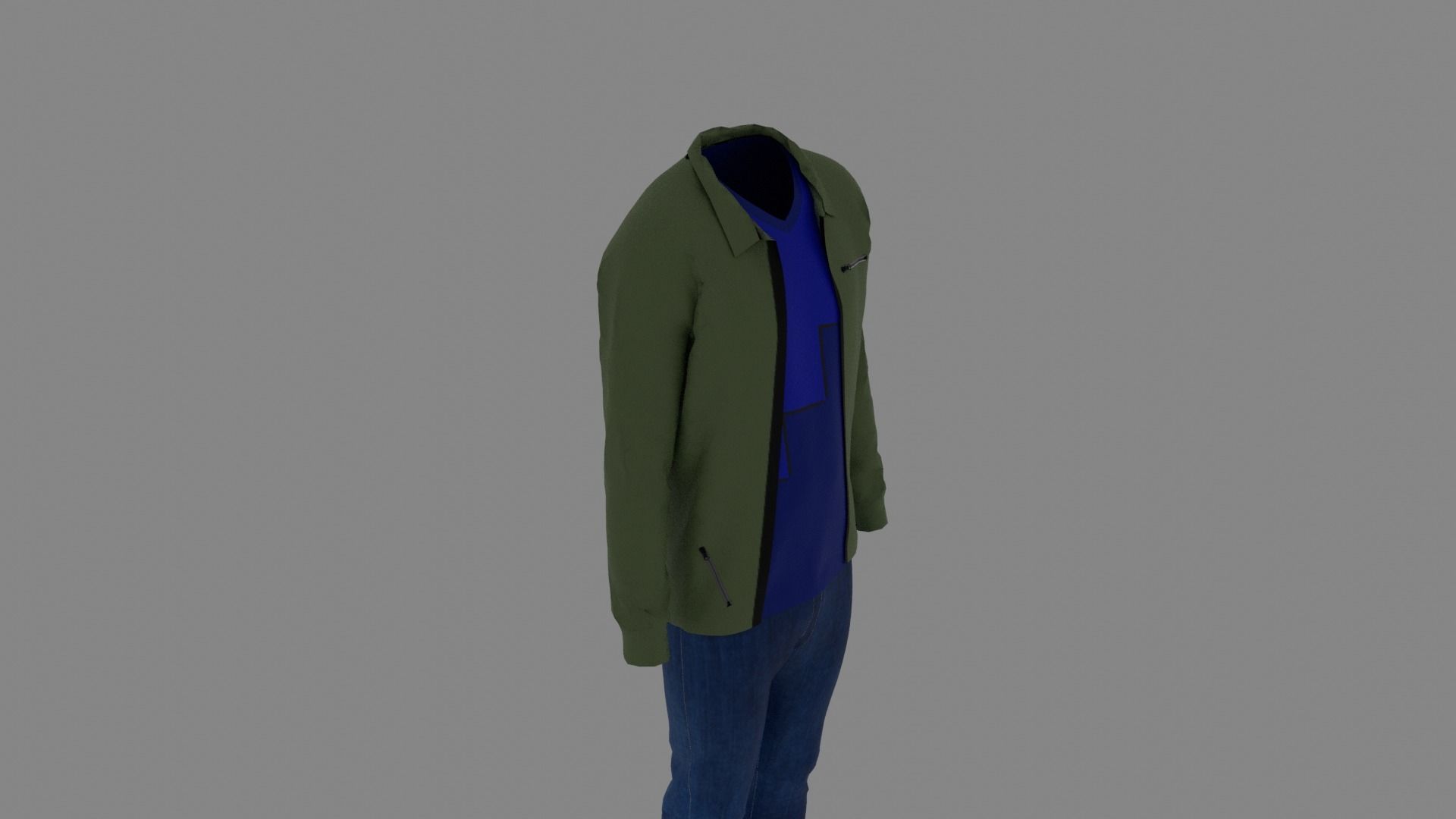 Man Clothes Low-poly 3D model_5