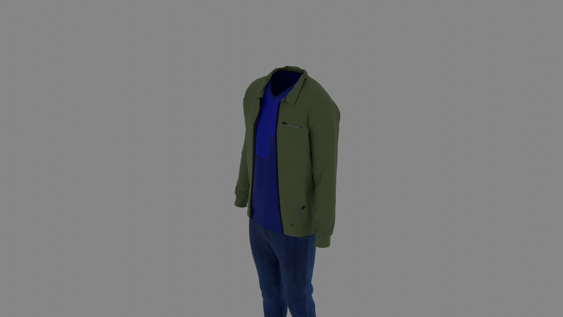 Man Clothes Low-poly 3D model_4