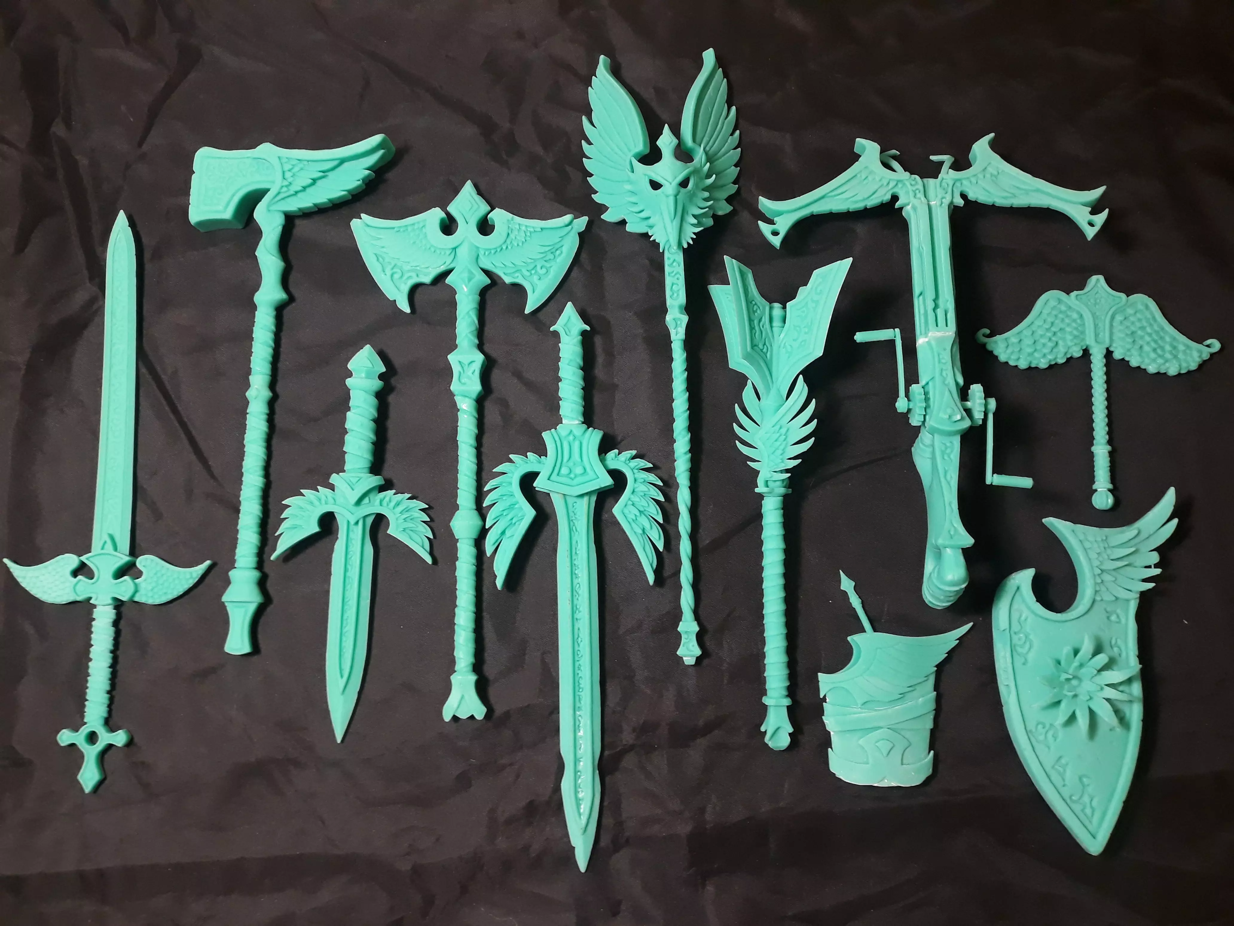 Runes weapons collection 3d print _0