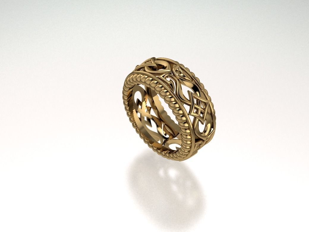 Ring crafted with lots of details and lots of perfection 3D print model_2
