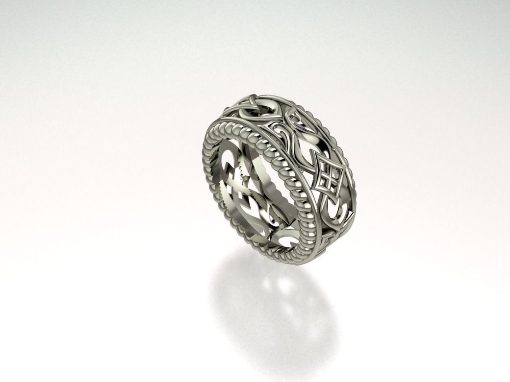 Ring crafted with lots of details and lots of perfection 3D print model_3