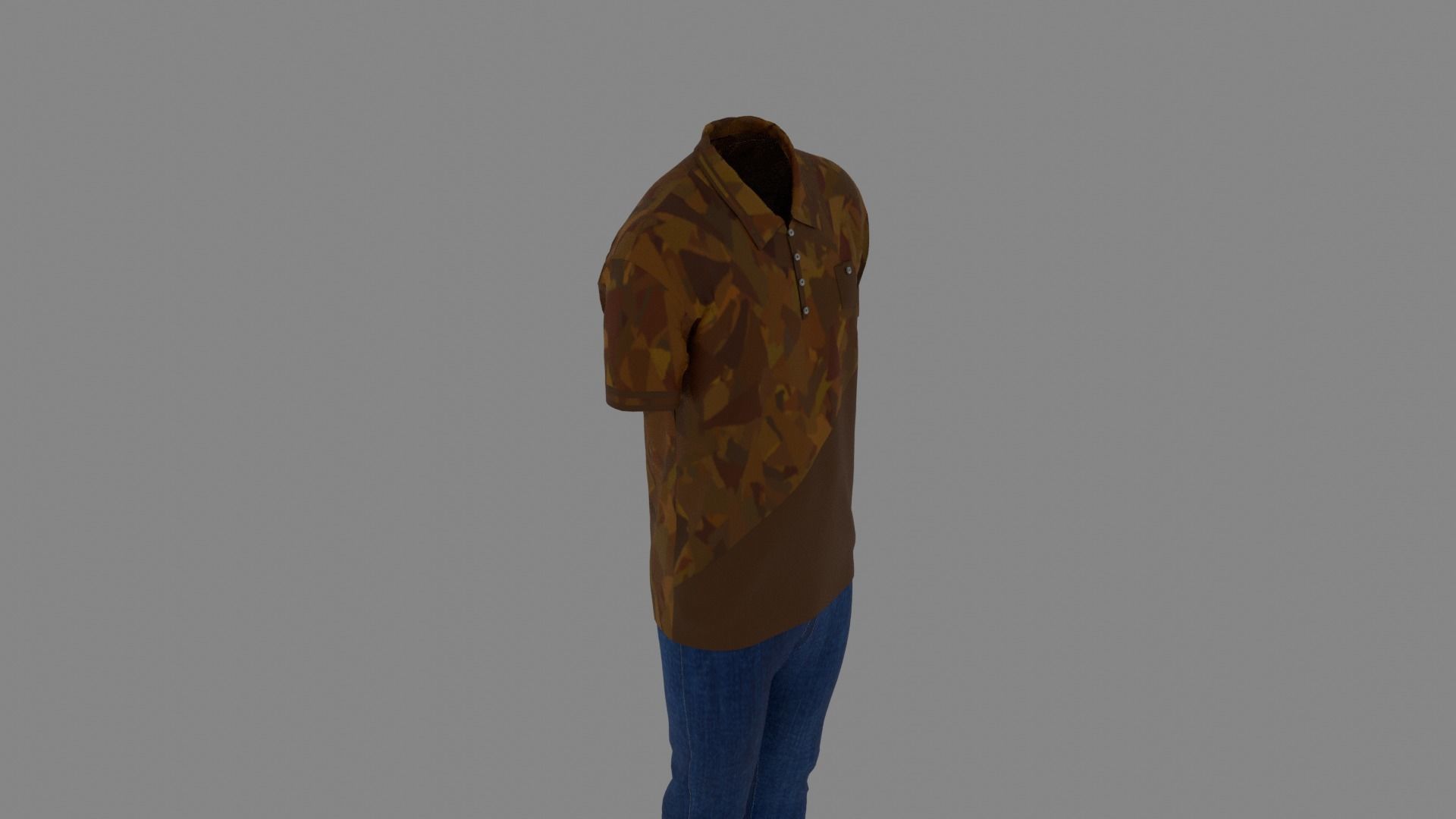 Man Clothes Low-poly 3D model_5