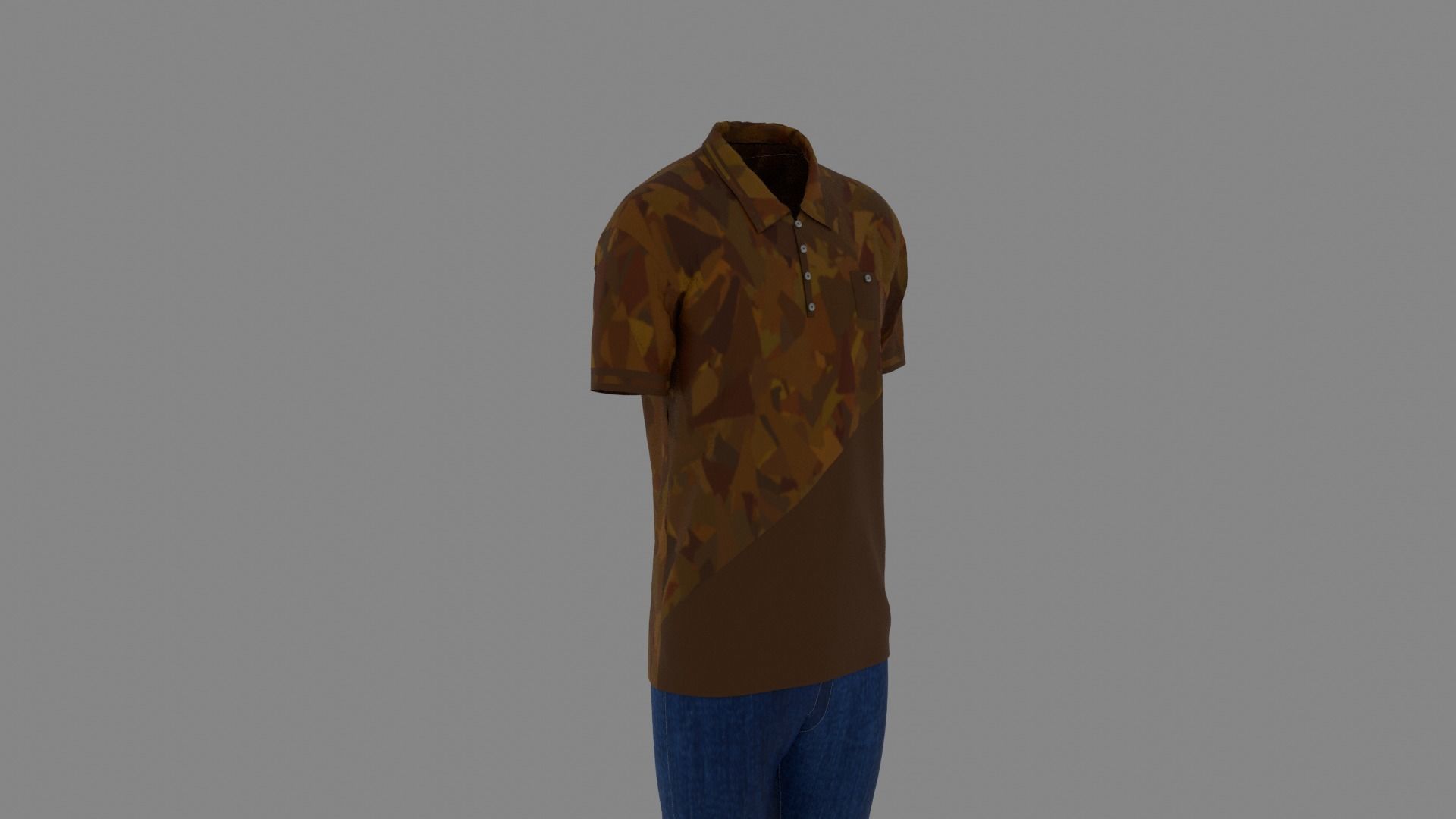Man Clothes Low-poly 3D model_2
