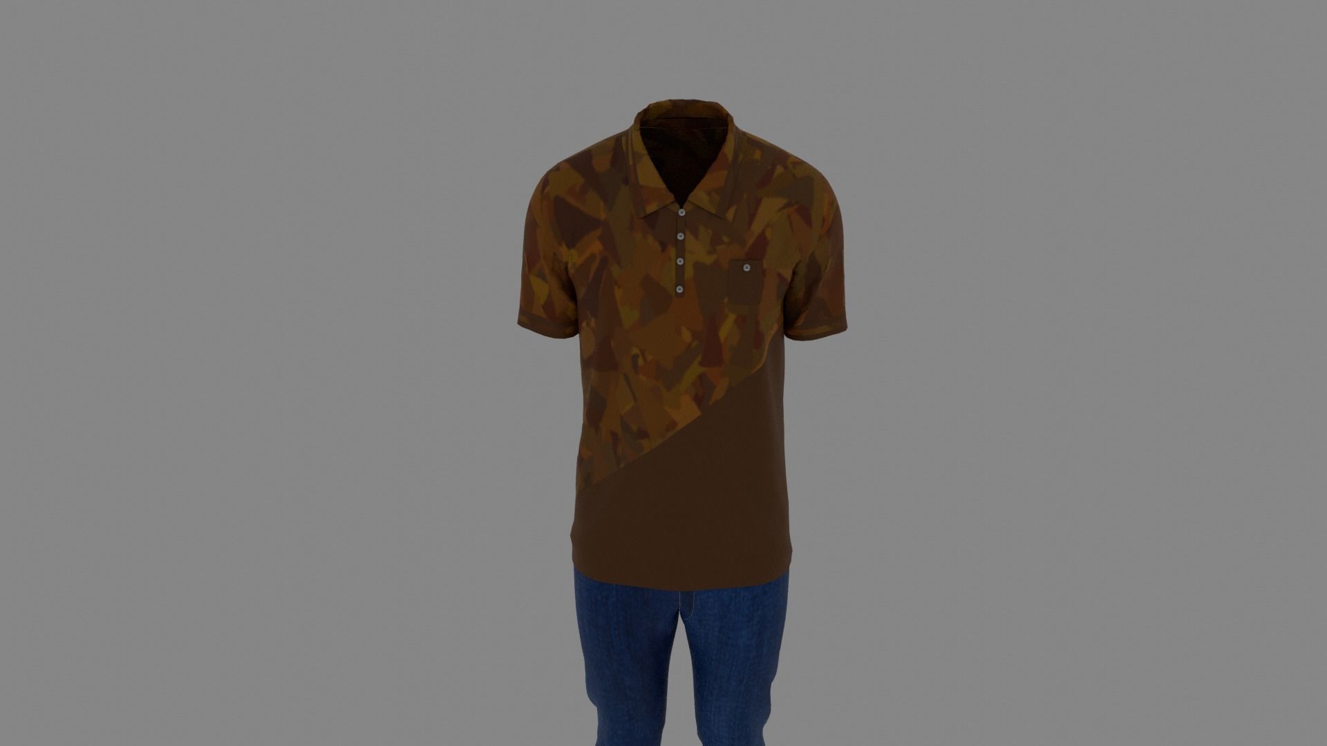 Man Clothes Low-poly 3D model_3