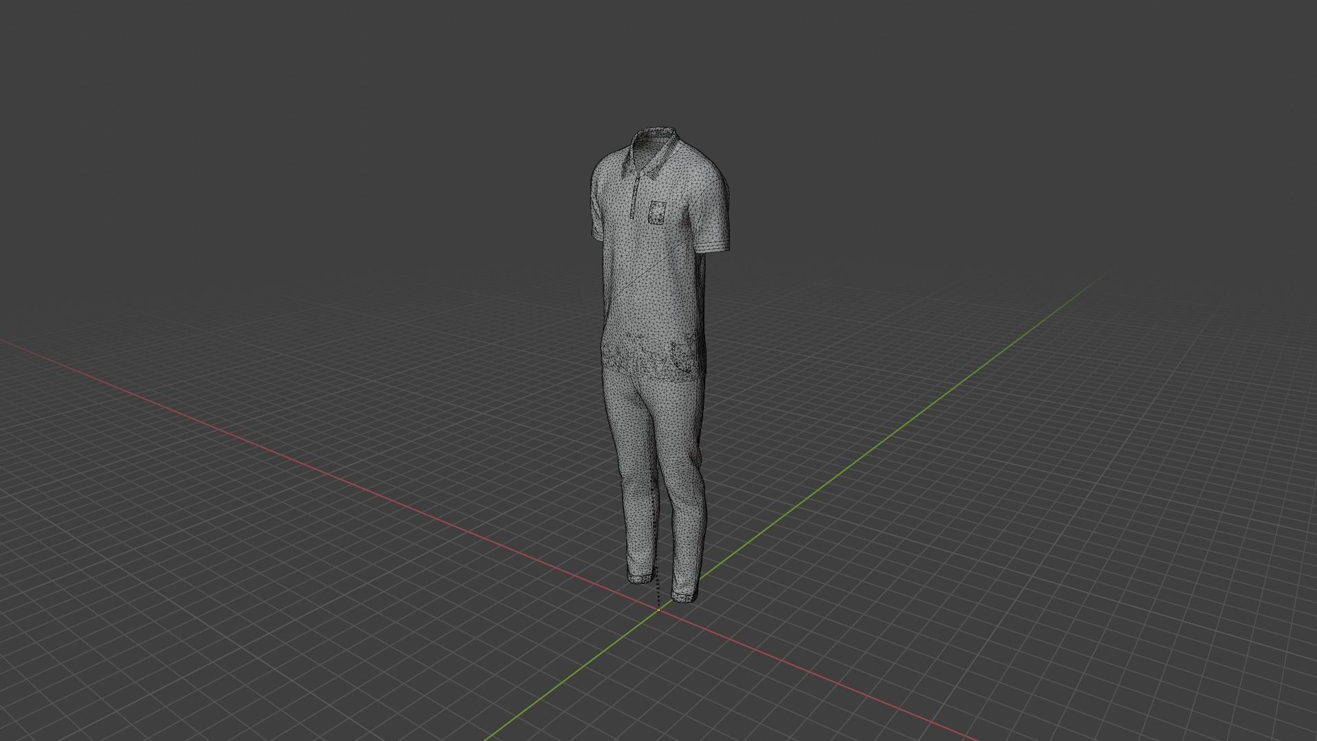 Man Clothes Low-poly 3D model_9