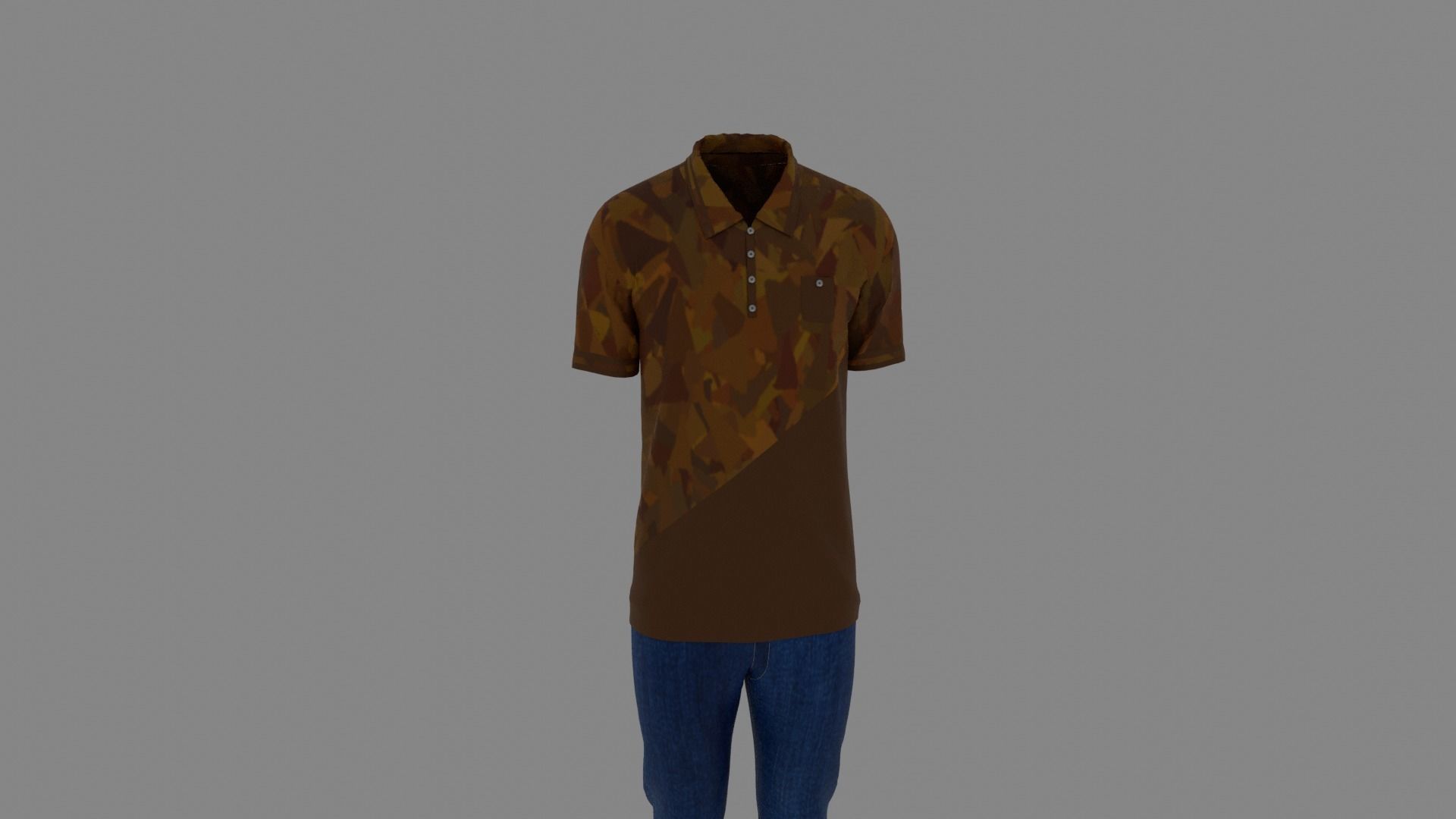 Man Clothes Low-poly 3D model_6