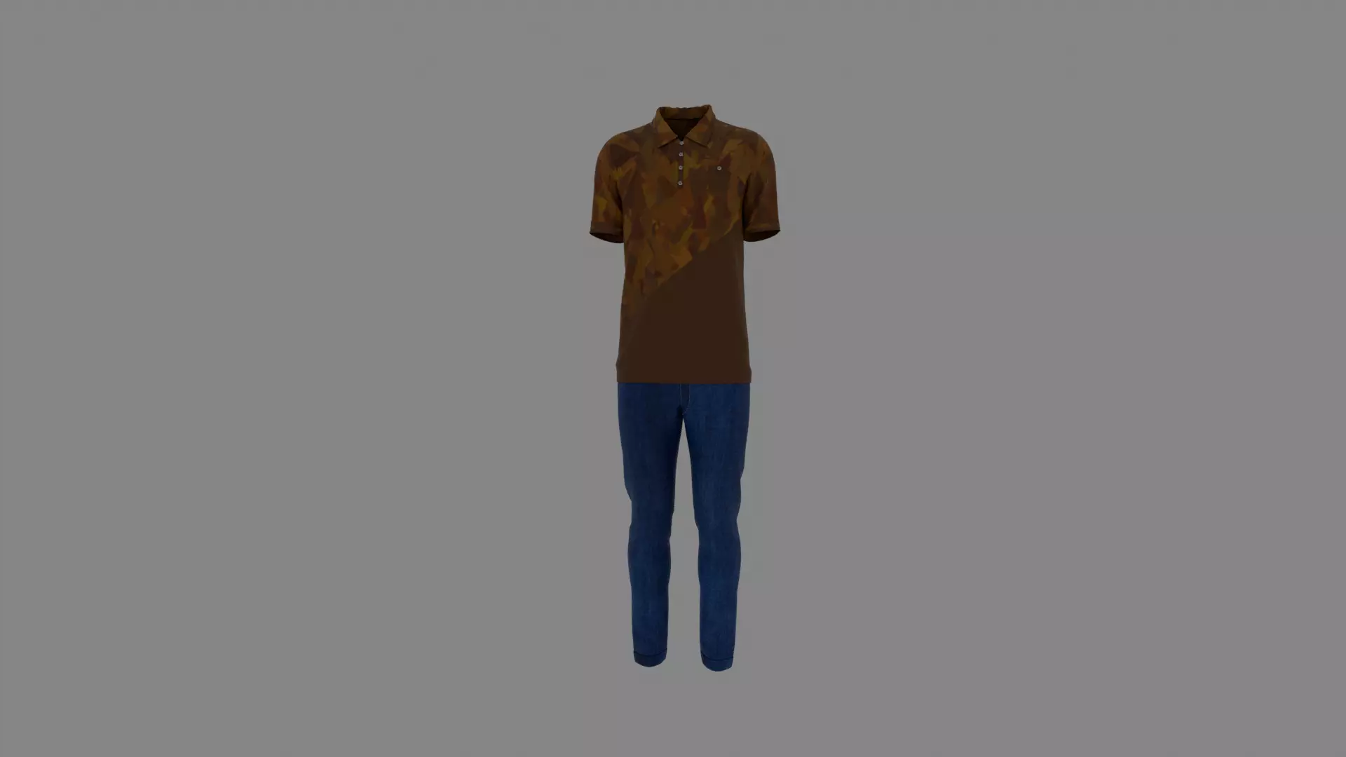 Man Clothes Low-poly 3D model_0