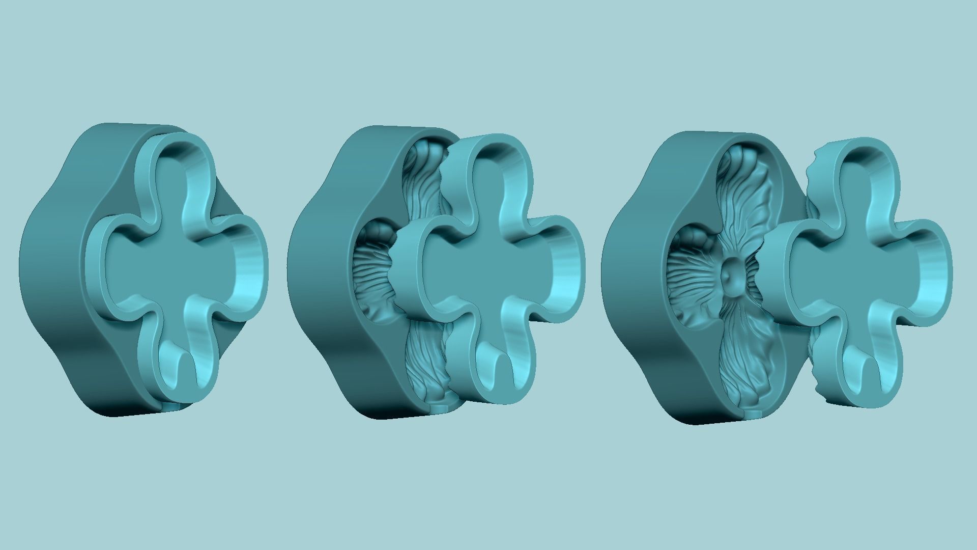 Baiana Flower - Molding Arrangement Foundry Craft 3D print model_8