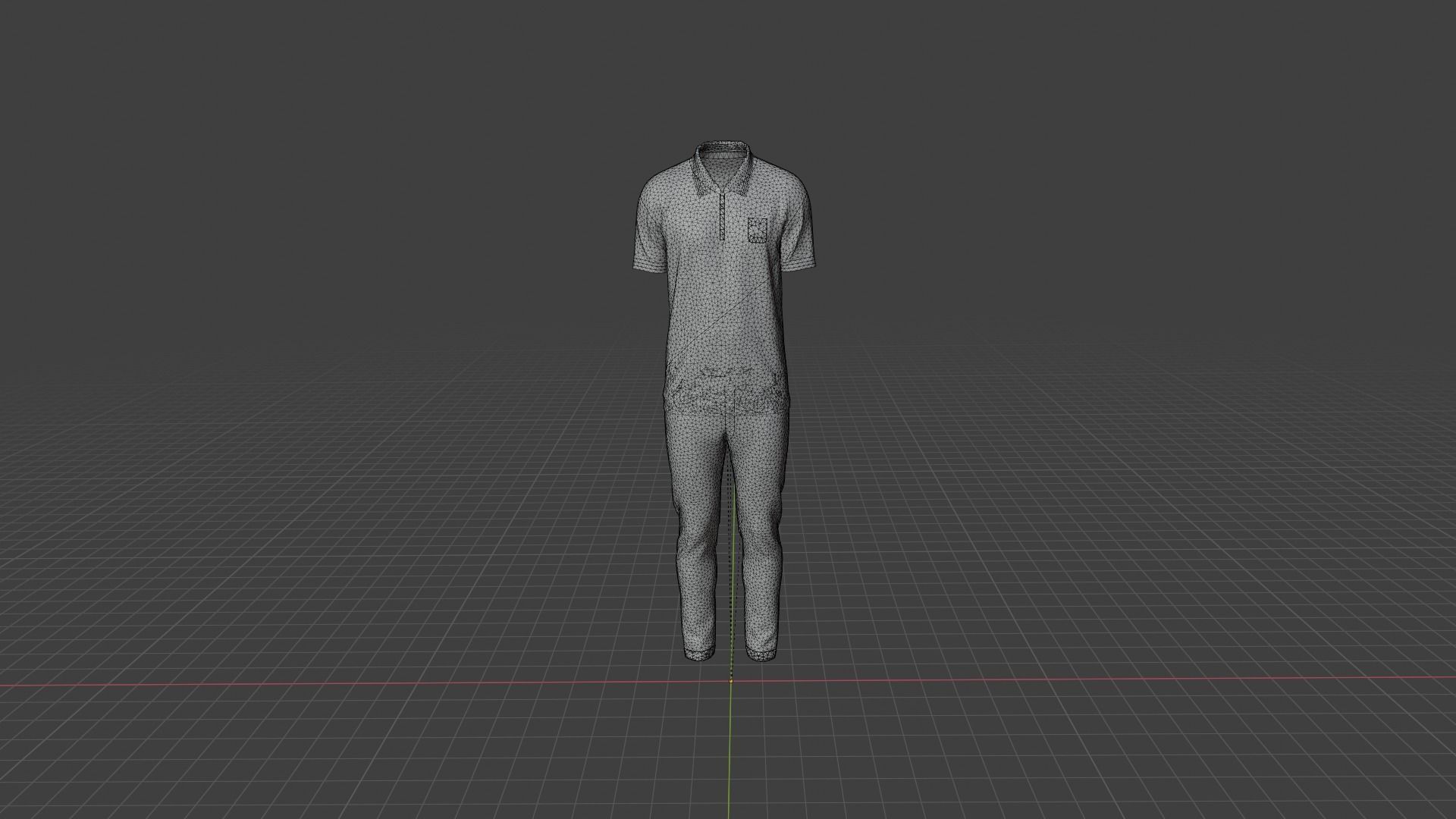 Man Clothes Low-poly 3D model_8