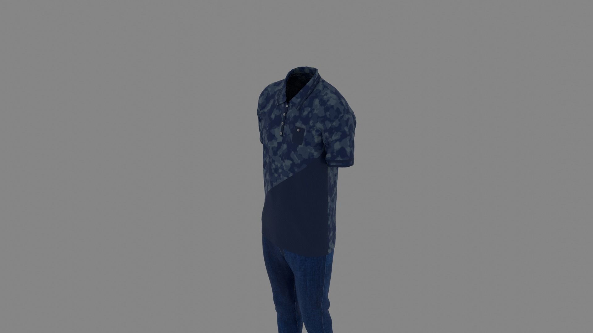 Man Clothes Low-poly 3D model_4