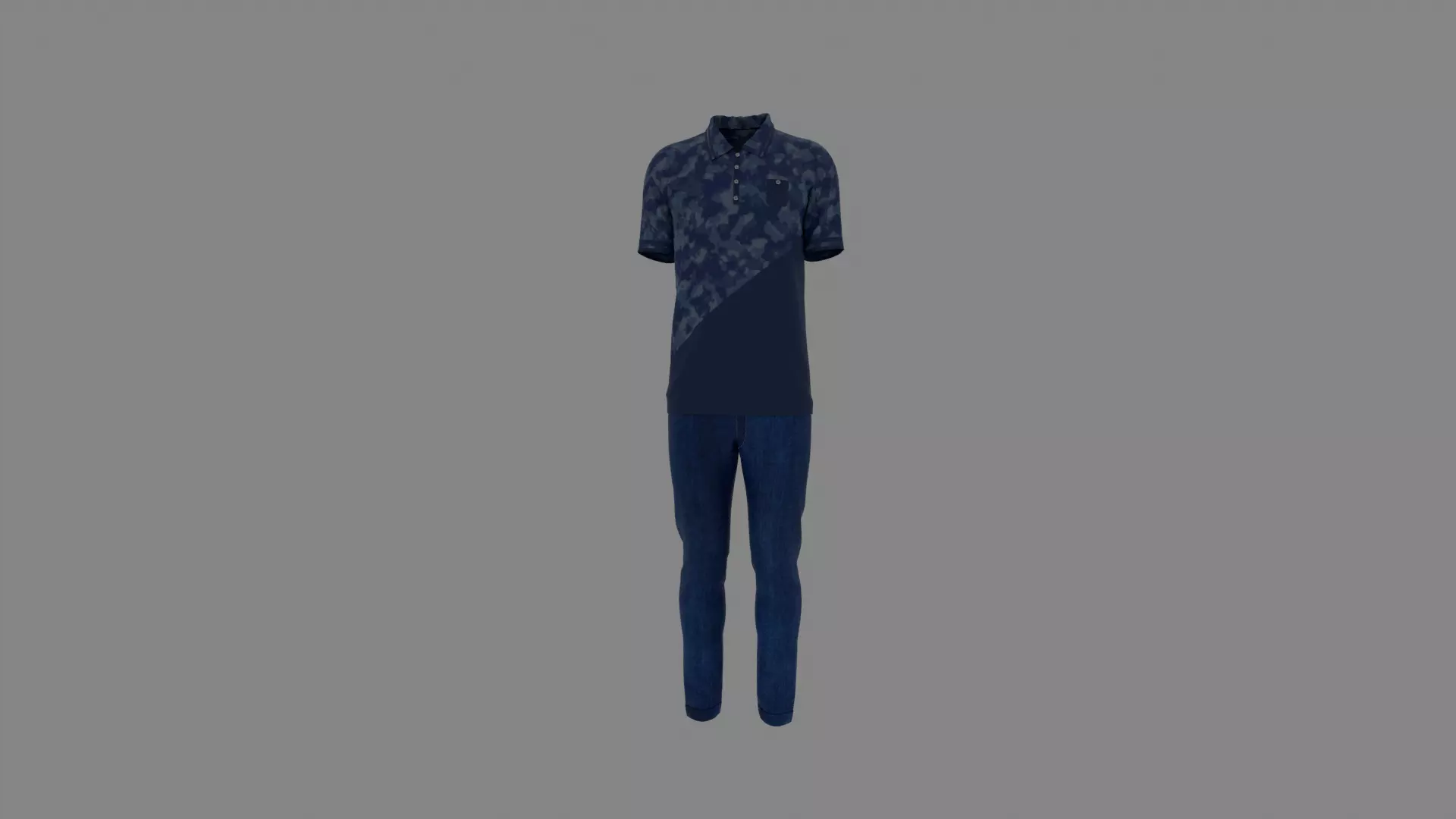 Man Clothes Low-poly 3D model_0