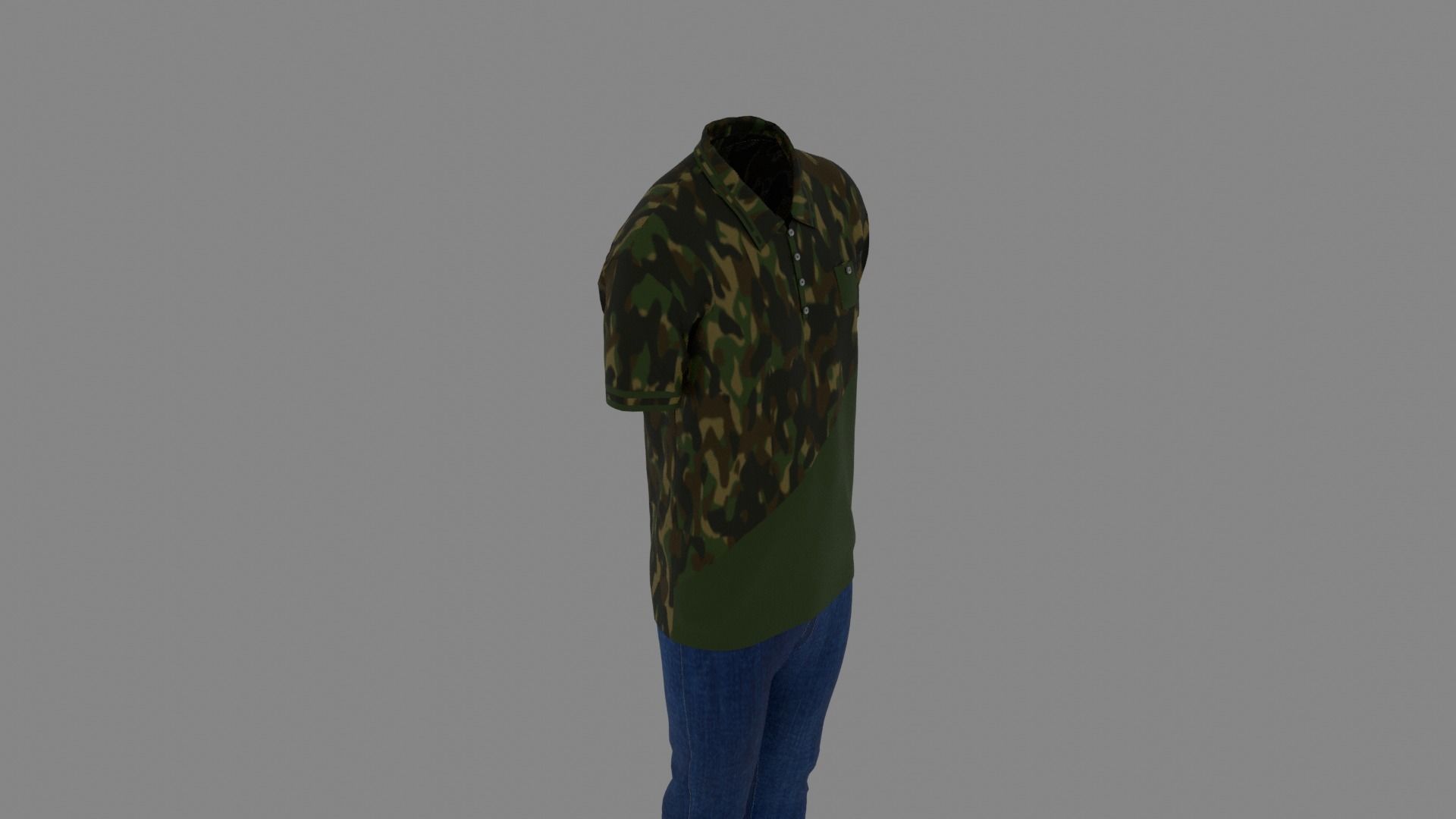 Man Clothes Low-poly 3D model_5