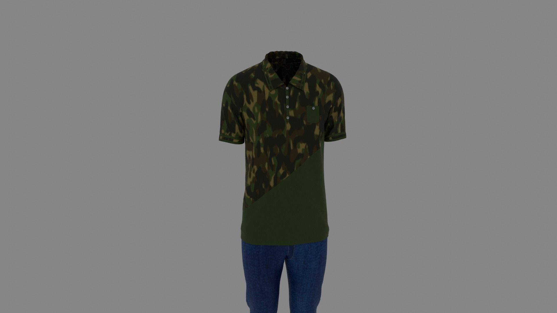 Man Clothes Low-poly 3D model_6