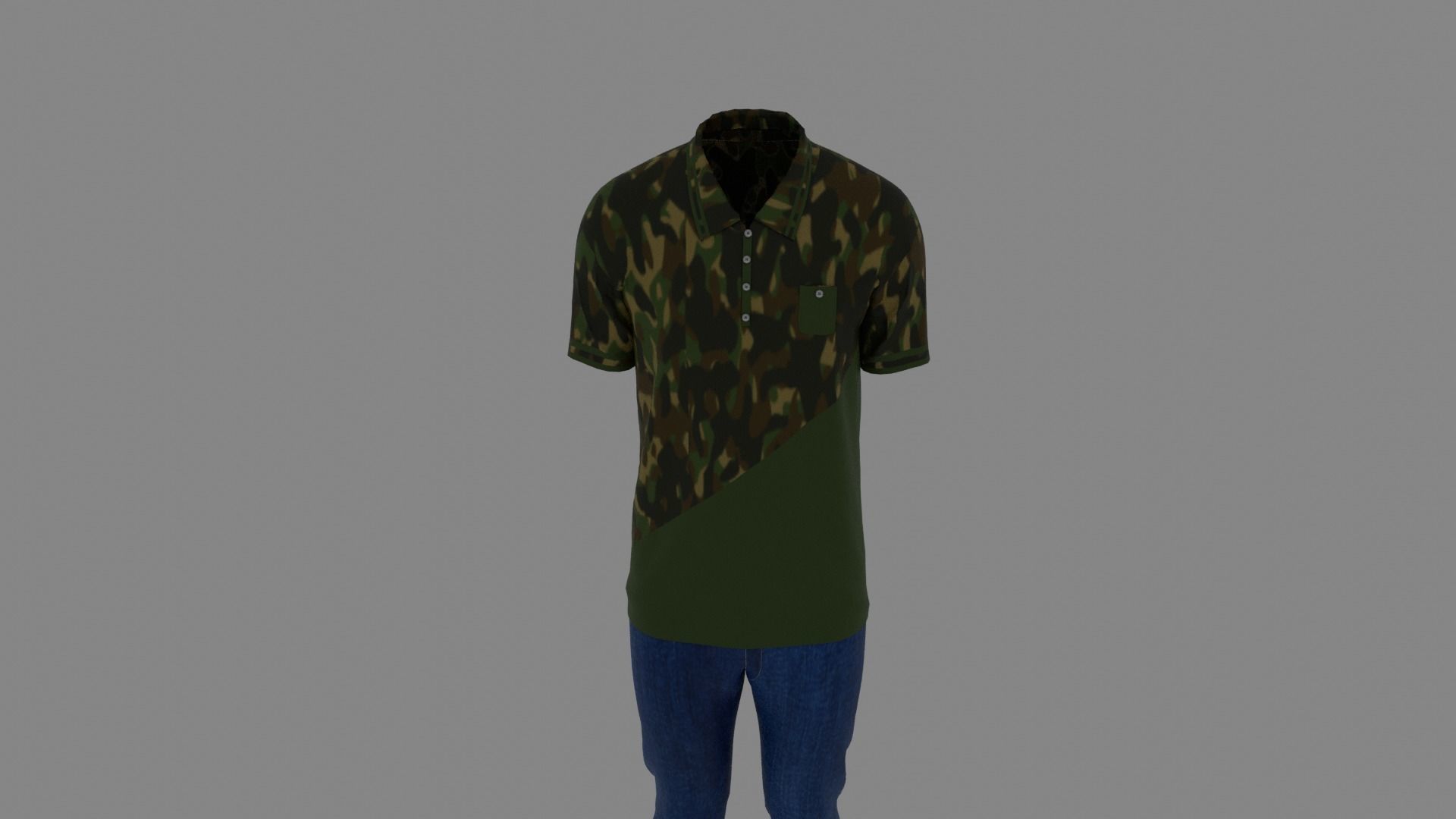 Man Clothes Low-poly 3D model_3